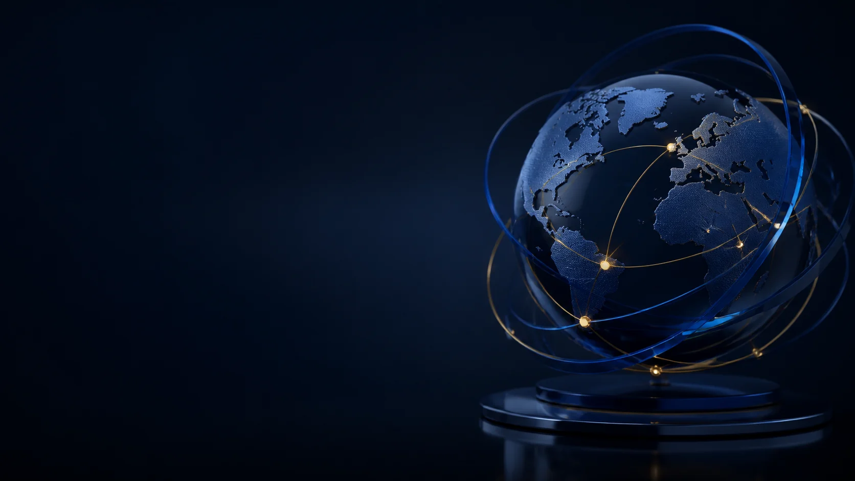 Abstract globe with international connection lines